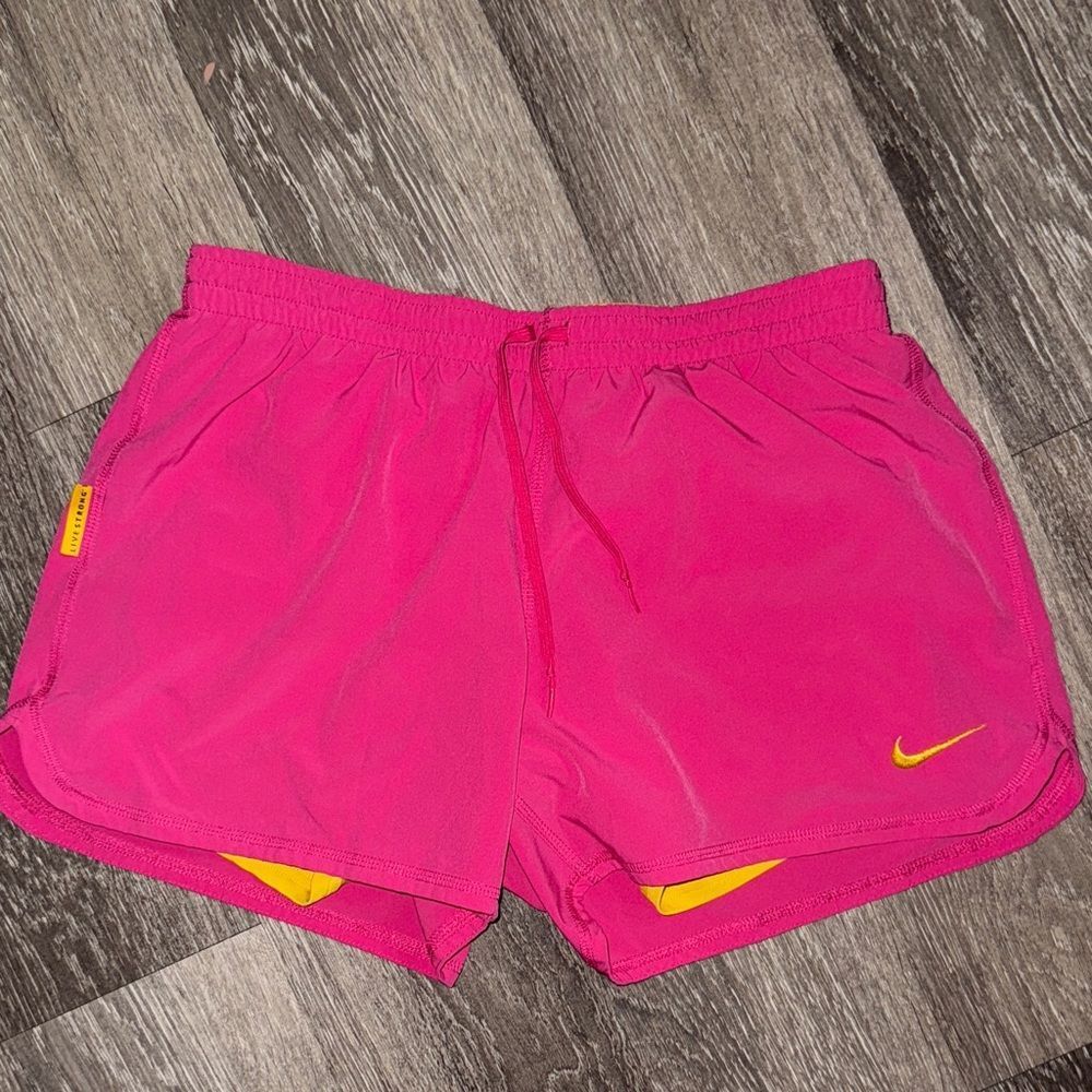 Nike Women's Fuchsia and Yellow Athletic Shorts